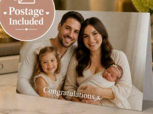 Personalised Photo Upload Greetings Card A5/A4 Landscape